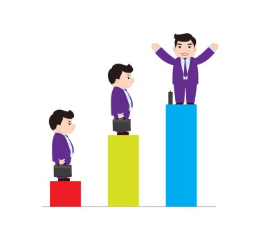 grafik üzerinde başarılı bir iş adamı