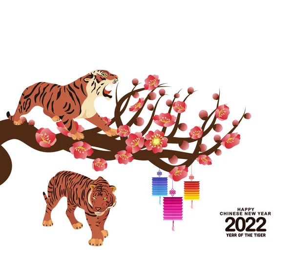 Chinesische Neujahrsdekoration Für Das Frühlingsfest Frohes Chinesisches Neues Jahr 2022 — Stockvektor