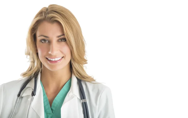 Krásný ženský doktor s úsměvem — Stock fotografie