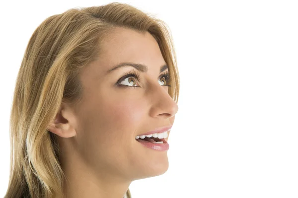 Close-Up Of Surprised Woman Looking Away — Stock Photo, Image