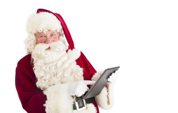 Portrét santa Claus pomocí digitálních tablet — Stock fotografie
