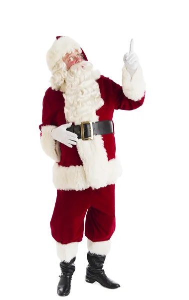 Santa claus omhoog — Stockfoto