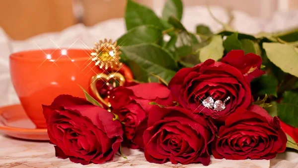 Diamanten zum Valentinstag 14. Februar — Stockfoto