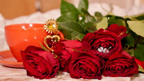 Diamantes para el día de San Valentín 14 de febrero Fotos de stock libres de derechos