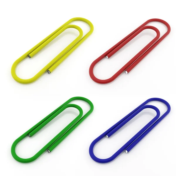 Multi-gekleurde paperclips — Stockfoto