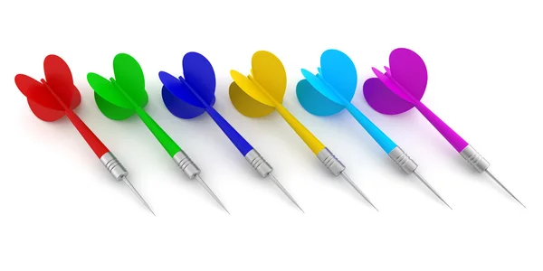 Darts different colors — Stock Photo, Image