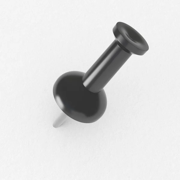 Black pushpin — Stock Photo, Image