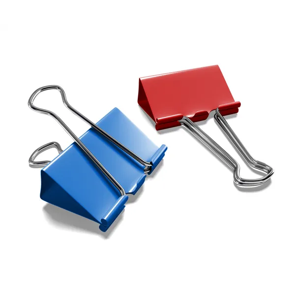 Two color binder clip — Stock Photo, Image