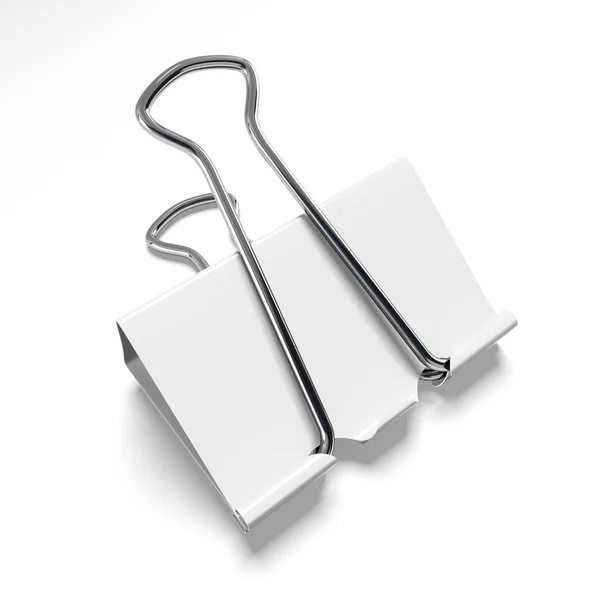 White binder clip — Stock Photo, Image