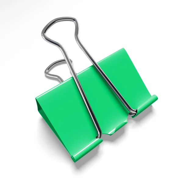 Groene binder clip — Stockfoto