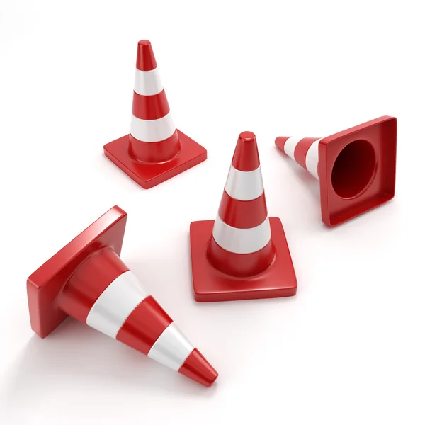 Red traffic cone — Stock Photo, Image