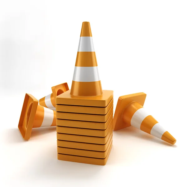 Traffic Cones Pile — Stock Photo, Image