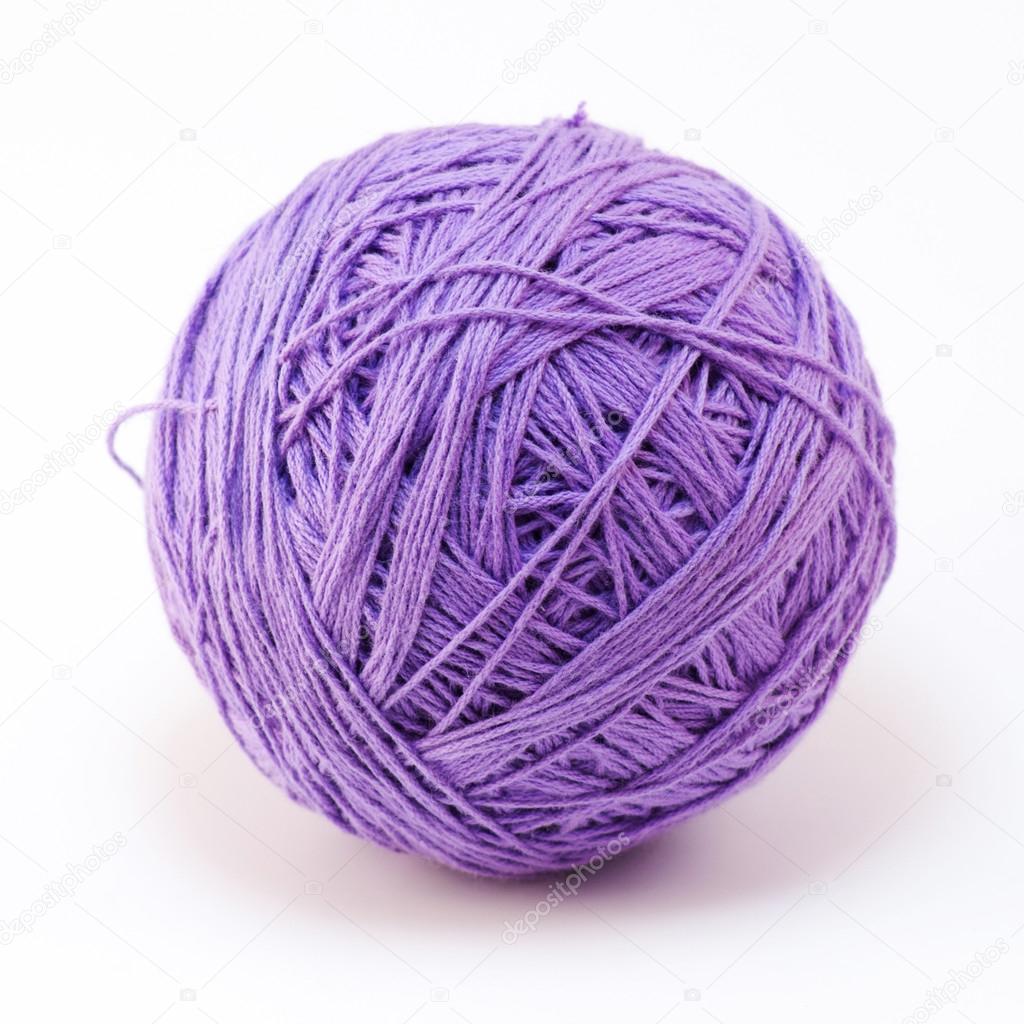 Purple wool yarn ball — Stock Photo © rexi 33909961