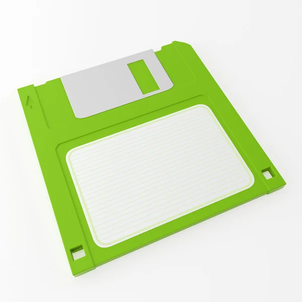 Disco floppy verde — Foto Stock