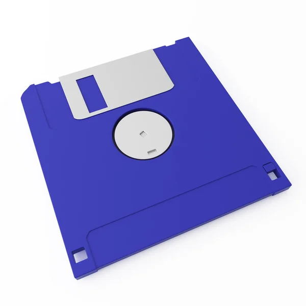 Blue floppy disk back side — Stock Photo, Image