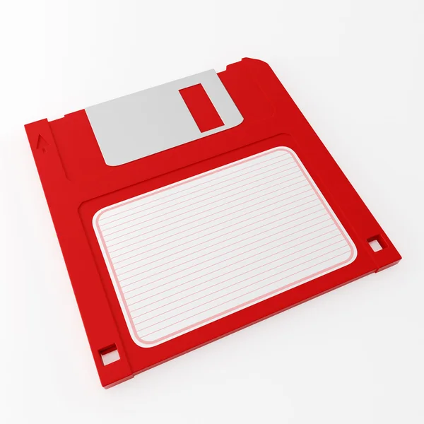 Red floppy disk — Stock Photo, Image