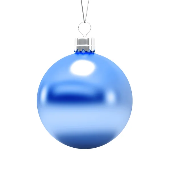 Рождественская елка игрушка - синий шар — стоковое фото