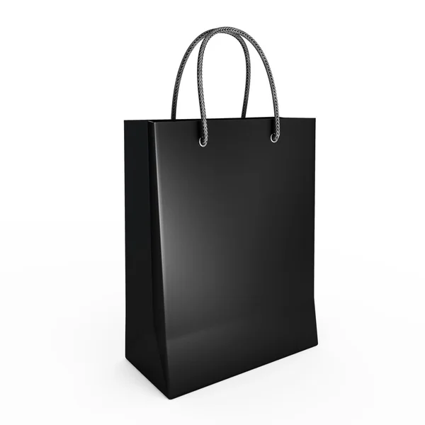 Black shopping bag — Stock Photo, Image