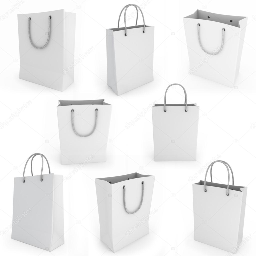 White shopping bag render image