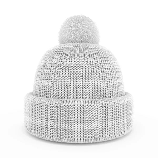 Cappello in maglia bianco — Foto Stock