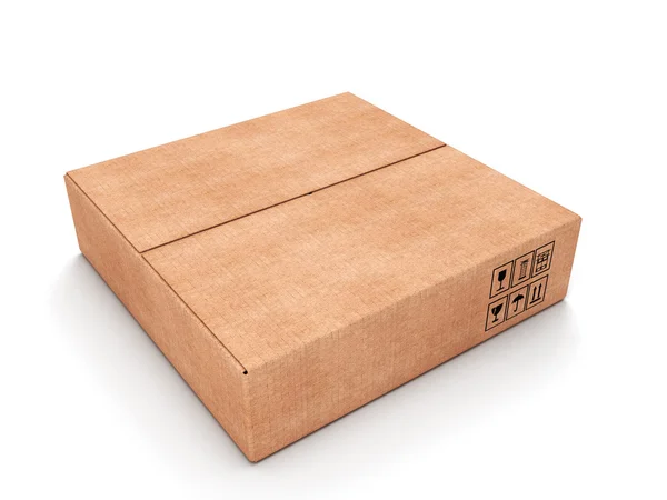 Rectangular cardboard box — Stock Photo, Image