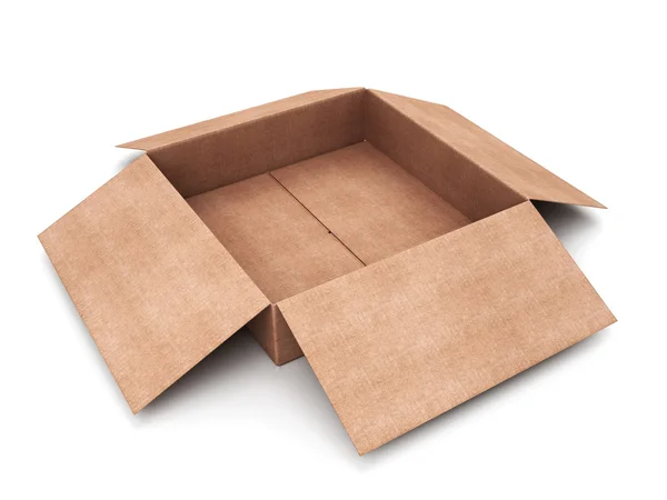 Cardboard box open — Stock Photo, Image