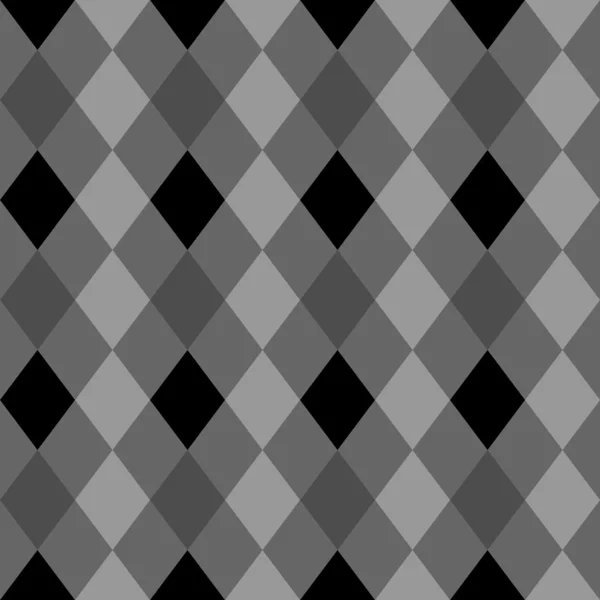 Seamless pattern in gray and black rhombuses — Stock Vector