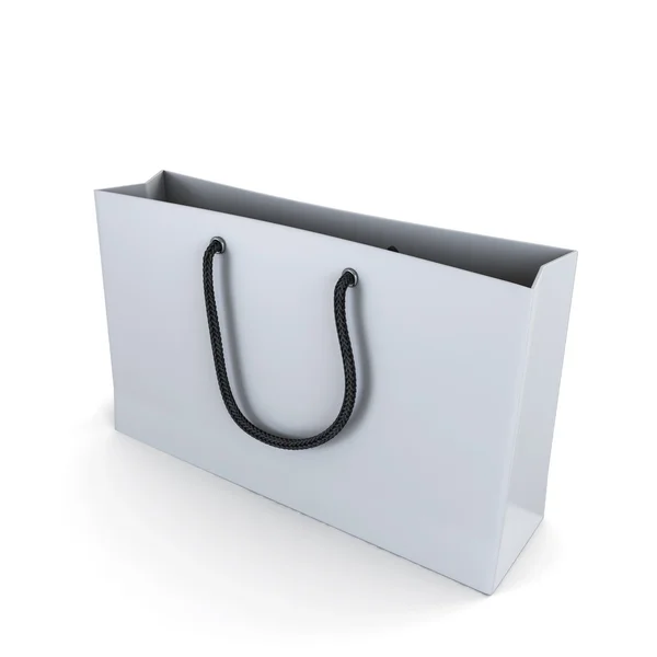 White classic shopping bag — Stock Photo, Image