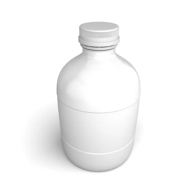 Bottiglia di medicina bianca — Foto Stock