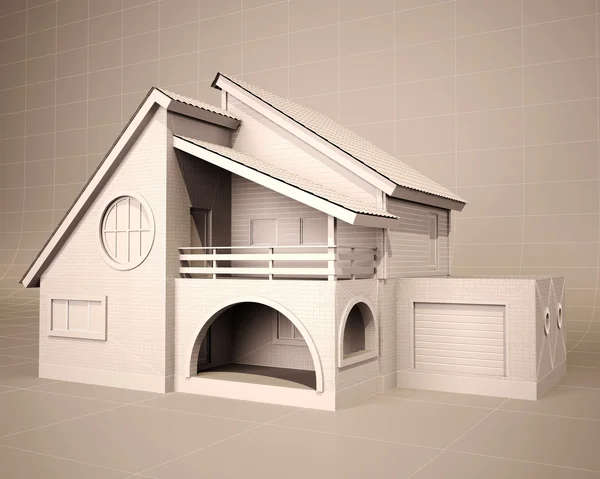 Progetto della casa 3d — Foto Stock