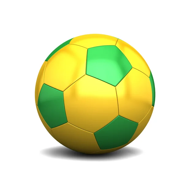 Pallone da calcio giallo-verde — Foto Stock