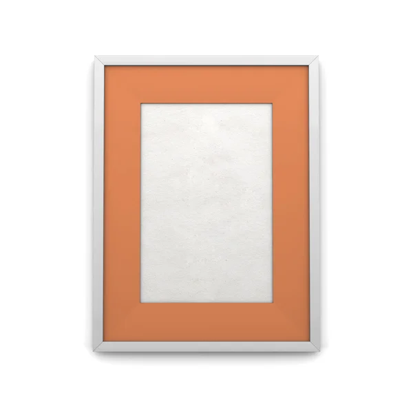 White frame with orange insert — Stock Photo, Image