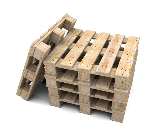 Stapel van houten pallets — Stockfoto