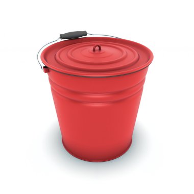Kırmızı metal kova 