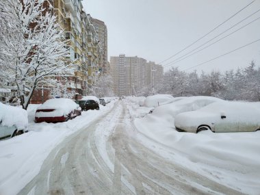 Kış. Çok fazla kar var..