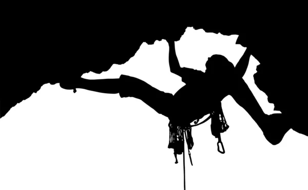 Silhouette of a climber