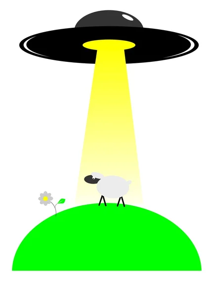 UFO kidnaping får — Stockfoto
