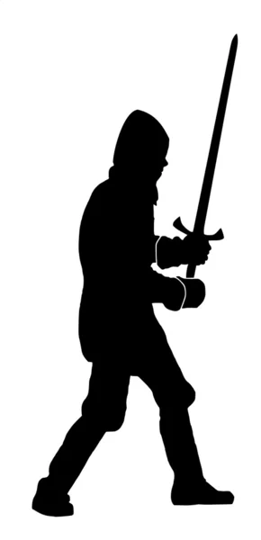 Silhouette de chevalier — Image vectorielle