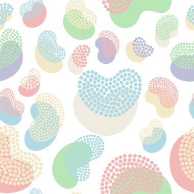 Soyut renkli pastel izole edilmiş vektörsüz desen