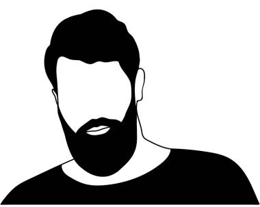 Sakal vektörü olan adamlar avatarı izole etti