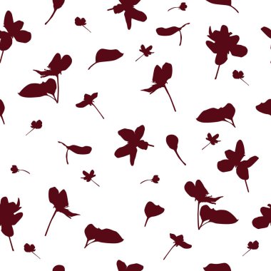 Koyu pembe çiçekler vektörsüz desen