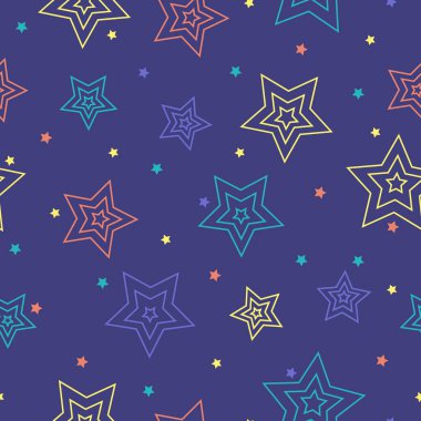 Yıldızlı arkaplan vektörü pürüzsüz desen