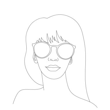 Gözlük çizgisi olan kız.