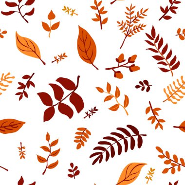 Sonbahar izole edilmiş vektör deseni bırakır