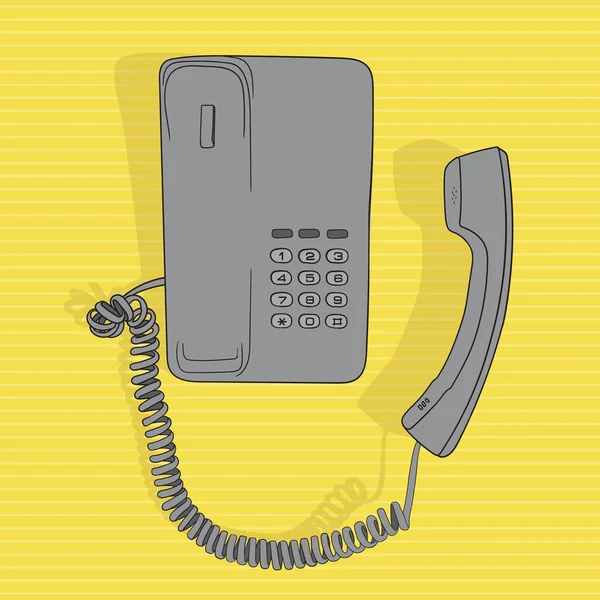 โทรศ เทาบนภาพแบนเวกเตอร นหล เหล — ภาพเวกเตอร์สต็อก