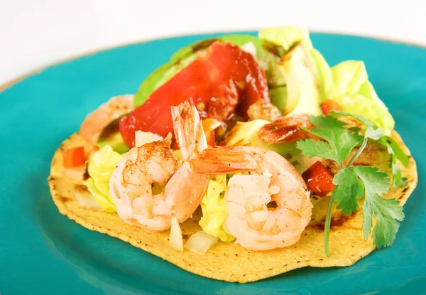 Mavi plaka üzerinde Tostadas