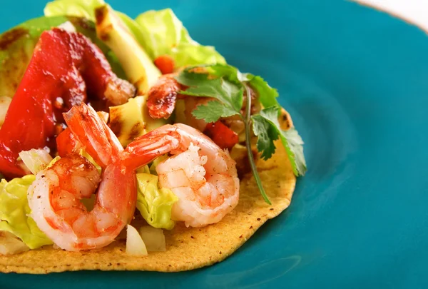 Mavi plaka üzerinde Tostadas