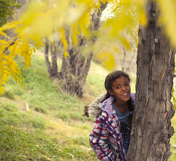 Girl in forest