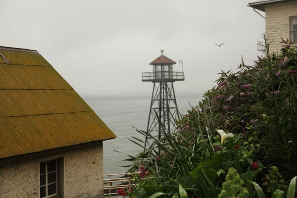 Torre di guardia sull'isola di Alcatraz Immagini Stock Royalty Free
