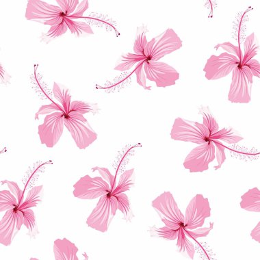 Kusursuz, parlak, tropikal bir arka plan, beyaz arka planda egzotik pembe bir amber çiçeği..